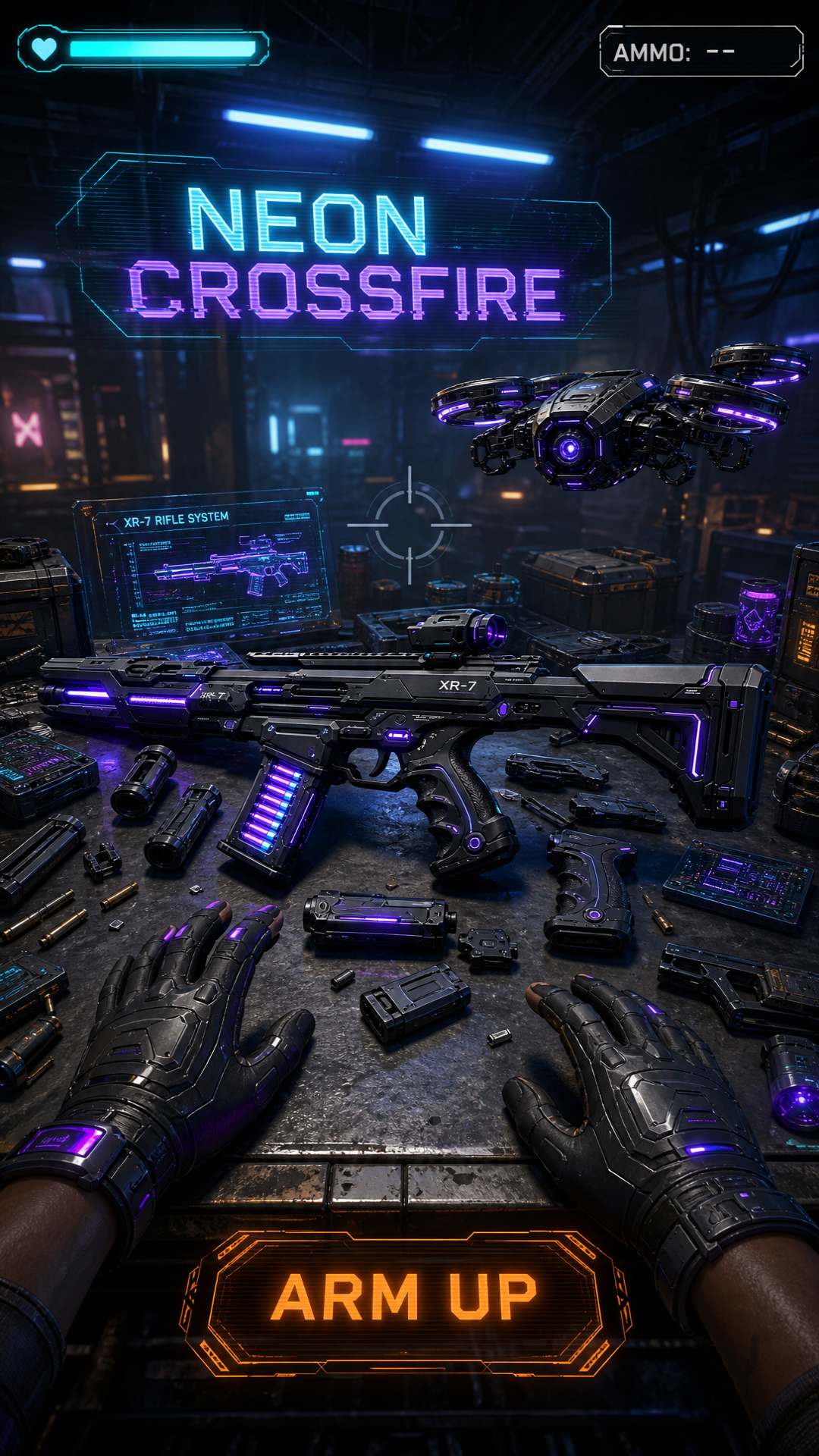 Node 1: The Armory
Description: A first person view looking down at a gritty, cybernetic workbench.
Connections: Branches to Node 2 and Node 3.
Node 2: The Ambush
Description: The player kicked in the door with the rifle, but they are pinned down by crossfire in an alleyway.
Connections: Branches to Node 4 and Node 5.
Node 3: The Overwatch
Description: The player sent the drone up. It is looking down at the enemy base through a green thermal camera lens.
Connections: Branches to Node 6 and Node 7.
Node 4: Explosion Ending
Description: The barrel detonates, clearing the alley.
Connections: Terminal node (Ends game).
Node 5: Escape Ending
Description: The player shoots down the ladder and climbs to safety.
Connections: Terminal node (Ends game).
Node 6: Blackout Ending
Description: The drone fries the dish, plunging the base into darkness.
Connections: Terminal node (Ends game).
Node 7: Vent Infiltration Ending
Description: The fan stops, and the player crawls inside.
Connections: Terminal node (Ends game).