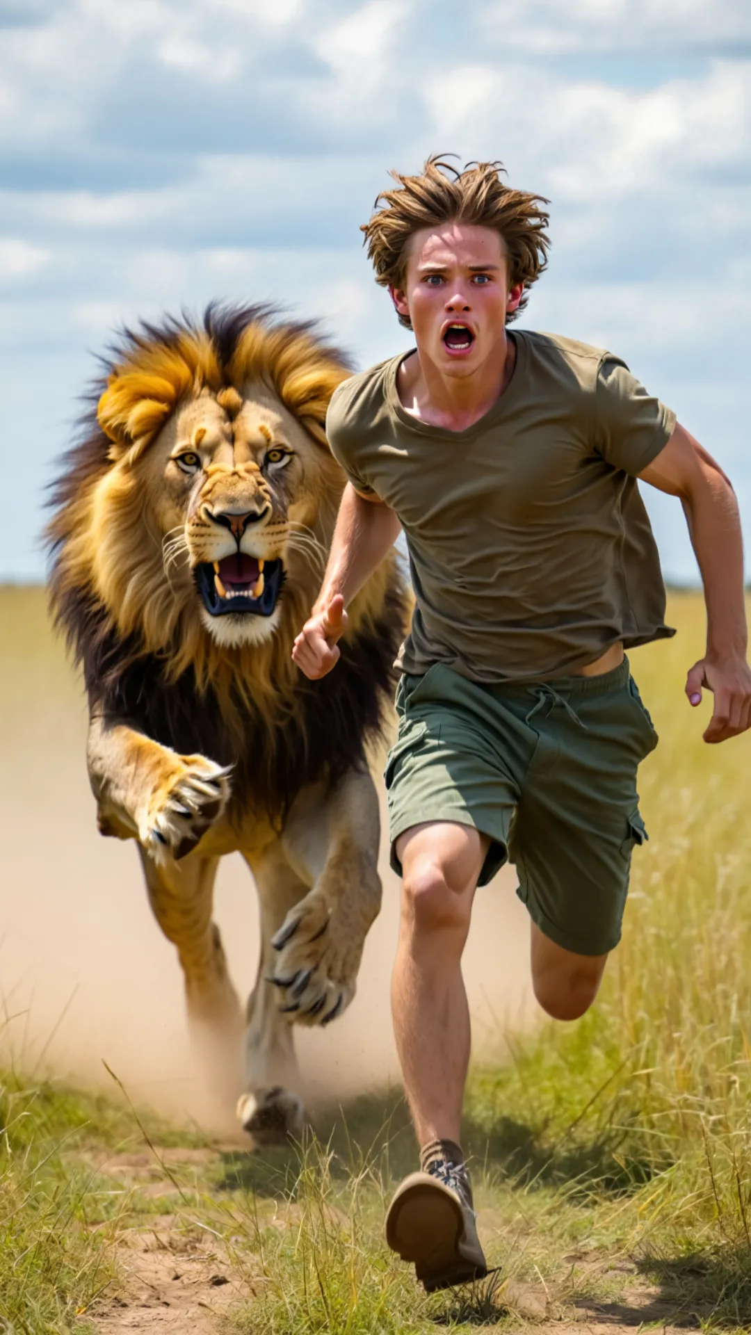 lion chase