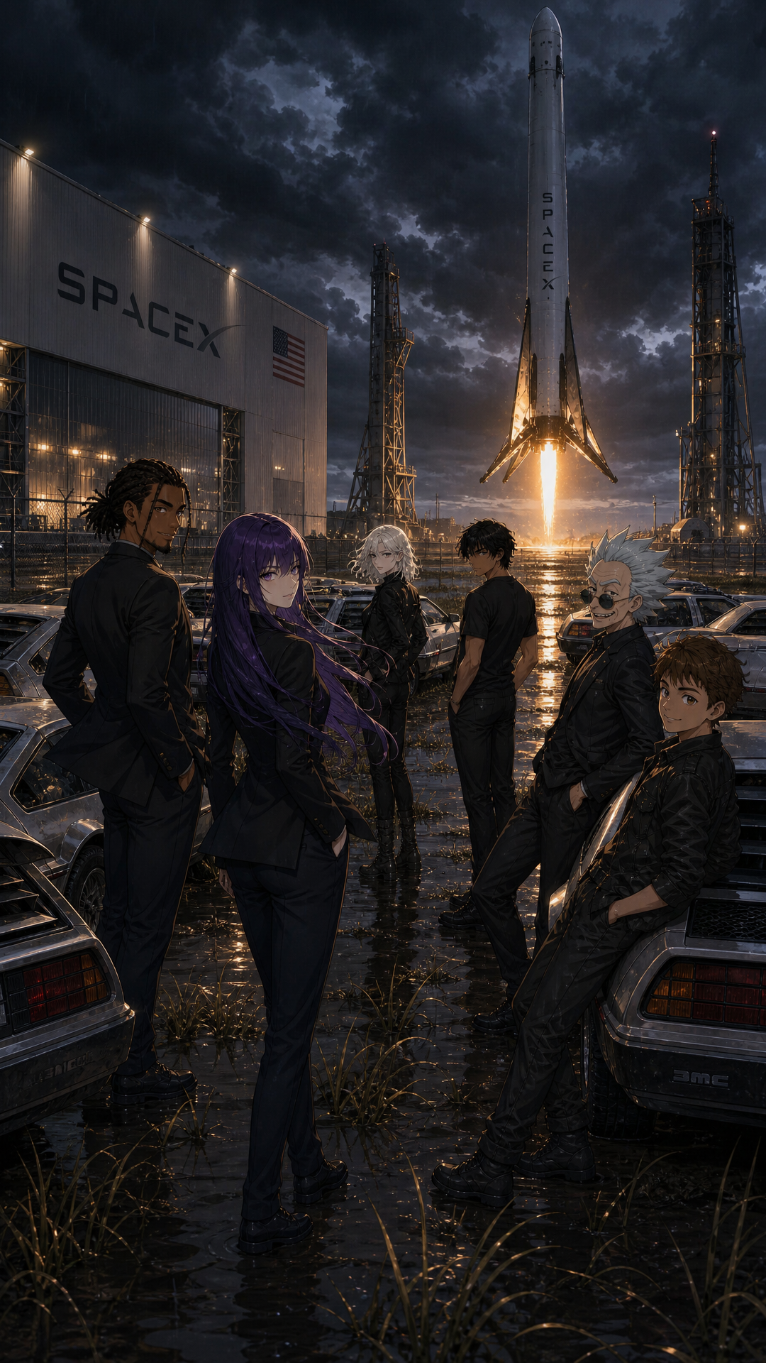 Update: 'make sure scene each scen has a valiid stage a and b and you missed stage b for scne 6 where they on the skyscarper on the rock buildings alien planet ', Original prompt:'# CLIKB MULTIVERSE MUSIC VIDEO — STRICT 7-SCENE MASTER INSTRUCTIONS
## OVERALL CONCEPT
This is **Cuzon’s music video**.
Cuzon is the main artist, central character and continuous performer. He is **singing throughout the entire music video**, including during travelling, partying, driving, walking, exploring alien worlds and even when stranded at the end.
The story begins when **Cuzon and Rita travel to the Moon and discover a mysterious portal gun lying on the lunar surface**.
They return to Earth and investigate the portal gun inside the hidden high-tech research lair connected to their mansion. Terra joins Cuzon and Rita while Eddy studies the technology using the computers.
Their research eventually allows them to locate **Doc and Randy**, who are stranded in a desert dimension.
Cuzon and Rita rescue them using the portal gun and bring them back to the mansion, where the entire friend group is having a huge backyard pool party.
Finding Doc and discovering that the portal gun actually works leads the entire group into a reckless multiverse bender.
They visit strange alien civilisations, parties, futuristic cities and impossible planets.
Eventually everything goes wrong.
The group becomes scattered across different dimensions.
At the end, **Doc and Cuzon ironically become stranded in the exact same desert where Cuzon originally rescued Doc and Randy**.
Penny then appears through a portal to rescue them.
The story therefore comes completely full circle.
looks : Cuzon: Black man with dark brown skin and black dreadlocks.
Terra: White woman with very pale skin and white hair.
Rita: White woman with fair skin and black hair.
Laura: Asian woman with light-to-medium skin and short black hair.
Senu: Black woman with dark brown skin and flowing black hair.
Casey: White man with fair skin and short blond hair.
Eddy: Indian/South Asian man with medium-brown skin and black hair.
Doc: Older white man with fair skin and wild pale/silver hair.
Randy: Younger white man with fair skin and brown hair.
Penny: Young white woman with fair skin and ginger/strawberry-blond hair.
---
# ABSOLUTE STRUCTURE RULE — EXACTLY 7 SCENES
The engine must create **EXACTLY SEVEN SCENES**.
They are:
**Scene 1
Scene 2
Scene 3
Scene 4
Scene 5
Scene 6
Scene 7**
A scene can contain multiple **shots, cuts, grids or locations**, but they all remain inside that numbered scene.
For example, Scene 1 contains the Moon, capsule and research-lair shots, but all three are still **Scene 1**.
Scene 4 contains the Rupnon planet and SpaceX factory sequence, but both remain **Scene 4**.
Scene 5 contains the alien bar sequence only.
Scene 6 contains both the ice-planet DeLorean sequence and futuristic skyscraper rock-city sequence.
Scene 7 contains both the multiverse grid and final desert rescue.
The engine must not reinterpret these internal shots as separate scenes.
---
# ABSOLUTE COVER-IMAGE RULE
**DO NOT CREATE OR USE A COVER IMAGE FOR THIS PROJECT.**
There should be:
* no cover image
* no title image
* no poster image
* no introductory artwork
* no additional establishing image before Scene 1
The project begins directly with the **Scene 1 first-frame image**.
The first-frame image defined for each scene is the image used to begin that scene.
---
# CUZON PERFORMANCE RULE
Cuzon is literally singing for the entire music video.
Whenever he is present, his behaviour should support the fact that he is performing the song.
He can sing:
* directly into camera
* while walking
* while travelling
* while sitting in vehicles
* while partying
* while dancing
* while surrounded by friends
* while moving through strange environments
* while stranded
* while chaos happens around him
Even during story-heavy moments, he remains the musical centre.
The camera should repeatedly treat Cuzon like the music artist rather than simply another character.
---
# MAIN CHARACTER GROUP
The seven original friends are:
1. **Cuzon**
2. **Rita**
3. **Terra**
4. **Casey**
5. **Senu**
6. **Eddy**
7. **Laura**
Additional major characters:
* **Doc**
* **Randy**
* **Penny**
---
# CHARACTER CONSISTENCY RULE
Every established character must retain the same:
* face
* skin tone
* approximate age
* hairstyle
* body type
* facial structure
* defining physical characteristics
Clothing can change when characters move to a genuinely different world or location.
However:
**Every character must wear the exact same established outfit throughout all shots taking place in the same location or continuous sequence.**
Never randomly change clothing between shots.
---
# LOCATION WARDROBE RULE
Use consistent wardrobe groups:
* Moon = astronaut clothing
* Earth research lair = dark technical clothing
* desert rescue = adventure clothing
* mansion/pool party = summer/resort clothing
* Rupnon planet = alien-party clothing
* SpaceX factory = black professional clothing
* alien bar = nightlife clothing
* ice planet = winter clothing
* futuristic rock city = futuristic streetwear
* final separated dimensions = world-specific survival clothing
---
# PORTAL GUN CONTINUITY
The portal gun found by Cuzon and Rita on the Moon is the **same physical portal gun throughout the entire music video**.
Its design must remain recognizable.
Suggested design:
* compact handheld device
* dark metallic body
* strange alien engineering
* glowing green energy chamber
* circular emitter
* luminous green portals
---
# MANSION CONTINUITY
The mansion is the group's Earth base.
It contains:
* huge luxury backyard
* swimming pool
* BBQ area
* lounge chairs
* outdoor party space
* luxurious mansion interior
* hidden dark high-tech research lair
The entrance to the research lair is a **dark doorway close to the pool-party area**.
Eddy is strongly associated with the high-tech room and its computer systems.
---
# SCENE 1 — MOON DISCOVERY, RETURN TO EARTH AND RESEARCH
## Scene Context
The story starts with Cuzon and Rita already on the Moon.
They have been participating in a major private space mission.
While standing on the lunar surface they discover something impossible:
**a portal gun lying in the Moon dust.**
Cuzon and Rita stare at the device in amazement.
Cuzon is already singing.
The tone should initially feel grounded and cinematic rather than immediately becoming completely fantastical.
The scene then cuts into a **proper split-grid composition**.
### Left side of the grid
Cuzon and Rita are inside a SpaceX-style return capsule travelling violently back toward Earth.
The capsule is experiencing re-entry.
The environment should show:
* shaking interior
* atmospheric heat
* glowing windows
* intense re-entry
* realistic spacecraft controls
Cuzon continues singing even while strapped into the capsule.
### Right side of the grid
After arriving back on Earth, Cuzon and Rita are inside the mansion's hidden high-tech research room.
Terra is standing with Cuzon and Rita discussing the portal gun.
Eddy is at several computers analysing it.
The room contains:
* multiple computer monitors
* servers
* high-tech equipment
* dark walls
* glowing interfaces
* cables
* strange alien-looking technology
* the portal gun
* green illumination coming from the alien equipment
### Moon wardrobe
**Cuzon**
* white modern astronaut suit
* black technical seams
* realistic life-support equipment
* lunar boots
* astronaut gloves
* transparent helmet
* subtle mission markings
**Rita**
* matching white astronaut suit
* black technical seams
* life-support backpack
* lunar boots
* astronaut gloves
* transparent helmet
### Research-room wardrobe
**Cuzon**
* fitted black luxury T-shirt
* black tailored cargo trousers
* black boots
* silver chain
* subtle rings
**Rita**
* fitted charcoal tech jacket
* fitted black trousers
* black boots
* minimal silver jewellery
**Terra**
* dark olive fitted long-sleeve top
* charcoal utility trousers
* fitted black boots
* subtle futuristic accessories
**Eddy**
* black fitted technical hoodie
* dark cargo trousers
* black sneakers
* subtle wrist technology
## FIRST-FRAME IMAGE — SCENE 1
Use a **wide cinematic shot on the Moon**.
Cuzon and Rita stand on the grey lunar surface in astronaut suits.
The mysterious portable portal gun lies in the lunar dust between them.
Both look down at it in amazement.
The portal gun gives off a subtle green glow.
Cuzon should be positioned slightly closer to camera so he remains visually dominant.
Earth is visible in the black lunar sky behind them.
**Do not use a cover image before this. This image begins the entire music video.**
---
# SCENE 2 — DOC AND RANDY'S DESERT RESCUE
## Scene Context
Research into the portal gun leads the team to Doc, the scientist connected to its creation.
Doc and Randy are stranded in an enormous barren desert dimension.
They have been there long enough to look genuinely exhausted and hopeless.
The beginning of Scene 2 must show **only Doc and Randy**.
There is initially:
* no portal
* no Cuzon
* no Rita
* no rescue
They genuinely appear abandoned.
After establishing their hopeless situation, a glowing green portal suddenly opens in front of them.
Cuzon and Rita emerge through the portal using the Moon portal gun.
They have come to rescue Doc and Randy.
Doc and Randy then walk through the portal.
On the opposite side is the exact opposite of the desert:
**the mansion backyard pool party.**
The transition should be funny because they go instantly from nearly dying in an empty desert to a luxurious celebration.
When they reach the mansion:
* people are swimming
* people are dancing
* someone is BBQing
* people are drinking
* people are talking
* people are relaxing beside the pool
* the seven friends are all present
Eddy should be visible standing close to the **dark doorway leading into the high-tech lair**.
### Doc desert appearance
* older eccentric scientist
* slim build
* pale/silver wild spiky hair
* highly expressive face
* exhausted and irritated
### Doc desert wardrobe
* faded pale shirt
* dusty brown trousers
* worn boots
* damaged lightweight scientist coat
* dirty, dusty clothing
### Randy desert appearance
* younger nervous companion
* youthful face
* expressive eyes
* awkward posture
* clearly exhausted
### Randy desert wardrobe
* dusty casual T-shirt
* faded trousers
* worn sneakers
* sweat-stained clothing
### Cuzon rescue wardrobe
* fitted black performance jacket
* clean white shirt
* black tailored trousers
* black boots
* silver jewellery
### Rita rescue wardrobe
* fitted dark adventure jacket
* black trousers
* dark boots
* subtle jewellery
## Mansion Pool Party Wardrobe
These exact outfits continue through **all mansion and pool-party shots in Scenes 2 and 3.**
**Cuzon**
* open luxury patterned summer shirt
* fitted white vest underneath
* cream tailored trousers or shorts
* chain
* stylish summer footwear
* optional sunglasses
**Rita**
* elegant bright resort two-piece or summer dress
* fashionable sandals
* jewellery
**Terra**
* sophisticated luxury swimsuit
* lightweight flowing cover-up
* sandals
* jewellery
**Casey**
* colourful crop-top/resort combination
* shorts or skirt
* colourful accessories
**Senu**
* premium loose resort shirt
* fitted summer trousers or shorts
* clean sneakers
* sunglasses
**Eddy**
* dark luxury short-sleeved fitted shirt
* tailored dark shorts or trousers
* clean sneakers
**Laura**
* elegant fitted summer-party dress
* jewellery
* sandals
**Doc**
* cleaned up
* relaxed patterned vacation shirt
* neutral shorts
* sandals
* optional tinted glasses
**Randy**
* cleaned up
* clean youthful T-shirt
* open lightweight shirt
* shorts
* sneakers
## FIRST-FRAME IMAGE — SCENE 2
Use a **very wide cinematic desert shot**.
Only Doc and Randy are visible.
They are completely alone.
Doc looks exhausted and irritated.
Randy looks hopeless.
Their clothing is dusty and dirty.
They should appear physically small compared with the enormous empty desert surrounding them.
The first image should communicate:
**Nobody is coming to save these two.**, then a portal appears right in front of them and they looked shocked
The portal appears only after the scene begins.
---
# SCENE 3 — THE MANSION PARTY
## Scene Context
Doc and Randy have been rescued.
They are now clean, comfortable and fully integrated into the mansion celebration.
This is the first major glamorous music-video performance moment.
Cuzon should be directly facing the camera and singing confidently.
Behind him:
* Doc and Randy are relaxed
* friends are swimming
* people are dancing
* drinks are being served
* people are talking
* the BBQ is active
* the mansion and pool are clearly visible
Doc should receive a particularly funny visual moment.
He is reclining comfortably on a luxury poolside sun lounger, smiling and sipping a drink.
This strongly contrasts with how destroyed he looked in Scene 2.
Randy is also nearby looking clean and happy.
After the pool performance, the entire group begins moving inside the mansion.
They should walk together with:
* confidence
* swagger
* drinks
* laughter
* smooth movement
* relaxed music-video energy
Some characters can dance slightly while walking.
The impression should be:
**they are taking the party somewhere else.**
Cuzon continues singing while walking with them.
### Wardrobe
Every character must retain the exact pool-party wardrobe defined in Scene 2.
Do not change outfits during this scene.
## FIRST-FRAME IMAGE — SCENE 3
Use a **medium-wide premium music-video composition**.
Cuzon dominates the foreground and looks directly toward camera while singing.
Behind him:
* the swimming pool is clearly visible
* friends are naturally partying
* Randy is relaxed
* Doc is reclining on a luxury beach-style sun chair
* Doc is smiling while sipping a drink
The mansion should look expensive and cinematic.
The dark doorway leading toward the hidden high-tech lair should still be subtly visible somewhere in the environment.
---
# SCENE 4 — RUPNON PARTY AND SPACEX FACTORY
## Scene Context
The group has now started treating portal travel like entertainment.
The multiverse bender begins.
The first location is a strange alien world inhabited by creatures called **Rupnons**.
The planet has:
* green skies
* colourful vegetation
* brilliant green campfires
* alien decorations
* primitive structures
* drums
* food
* dancing
* crowds
Cuzon sings directly toward camera while moving through the celebration.
Every member of the team is present and partying with the Rupnons.
## RUPNON DESIGN
Rupnons are:
* rounded humanoids
* thick-bodied
* short-necked
* roughly human-shaped
* friendly and expressive
Their skin resembles a **rough coconut shell**.
It is:
* fibrous
* textured
* earthy brown
* tan
* naturally patterned
Their clothes are made from primitive alien materials including:
* woven plant fibres
* leather-like materials
* shell pieces
* beads
* bone decorations
* bright handmade ornaments
They should look strange but friendly.
This should feel like an alien community having a genuinely joyful party.
## Rupnon Planet Wardrobe
**Cuzon**
* fitted black-and-green performance jacket
* metallic detailing
* black trousers
* boots
* silver jewellery
**Rita**
* fitted bronze-and-green alien-inspired outfit
* stylish trousers
* boots
**Terra**
* flowing emerald-and-gold outfit
* fitted waist
* jewellery
**Casey**
* colourful orange-and-green party outfit
* fitted trousers or skirt
* boots
**Senu**
* futuristic green-and-black streetwear
* relaxed trousers
* boots
**Eddy**
* dark technical alien-inspired utility jacket
* fitted trousers
**Laura**
* colourful metallic alien-party dress
* boots
* jewellery
**Doc**
* eccentric long coat
* patterned alien shirt
* dark trousers
* boots
**Randy**
* colourful alien jacket
* simple shirt
* dark trousers
* sneakers
---
Later within the SAME Scene 4, transition to the SpaceX rocket factory sequence.
Show exactly:
* Cuzon
* Rita
* Terra
* Eddy
* Doc
* Randy
They stand outside a huge SpaceX-style main rocket manufacturing and landing facility.
A large rocket is descending through the sky.
Behind the group are approximately **three silver DeLorean-style cars** that they apparently drove there.
The group should look calm and cool despite the enormous rocket landing behind them.
Cuzon continues singing.
Doc wears tinted glasses.
## SpaceX Factory Wardrobe
**Cuzon**
* fitted black luxury suit
* black shirt
* black boots
* jewellery
**Rita**
* fitted black professional suit
* sleek black boots
**Terra**
* elegant black tailored suit
* fitted trousers
* heels or boots
**Eddy**
* black premium fitted T-shirt
* tailored black trousers
* clean shoes
**Doc**
* eccentric black suit
* black shirt
* tinted glasses
**Randy**
* black fitted T-shirt
* black jacket
* tailored black trousers
* sneakers
## FIRST-FRAME IMAGE — SCENE 4
Begin on the **Rupnon alien party**.
Cuzon stands closest to camera and is actively singing.
Behind him:
* Rita
* Terra
* Casey
* Senu
* Eddy
* Laura
* Doc
* Randy
are partying with large numbers of Rupnons.
Several brilliant green fires illuminate the scene.
The strange green sky dominates the background.
Rupnons dance around the group.
The first frame should instantly communicate:
**Cuzon and his entire crew are partying on another planet.**
The SpaceX factory comes later within Scene 4 and must NOT become a new numbered scene.
---
# SCENE 5 — SHADY ALIEN NIGHTLIFE
## Scene Context
The multiverse bender becomes even more reckless.
The group enters a shady extraterrestrial nightlife district and alien bar.
The first shot should be from **Randy's first-person point of view**.
Randy is sitting on a couch.
The camera sees what he sees.
Directly ahead is an attractive pink alien performer dancing around a pole.
Keep the presentation suggestive, comedic and nightlife-oriented rather than explicit.
## Pink Alien Performer
She has:
* feminine humanoid form
* vibrant pink skin
* soft glossy/slightly slimy skin texture
* elegant body proportions
* several beautiful tentacle-like appendages replacing normal hair
* expressive alien eyes
* glamorous alien nightlife styling
After the POV shot, cut to Randy's face.
He is smiling.
Behind Randy is the entire crew.
Doc is particularly noticeable because he is loudly arguing with an alien.
Different friends are interacting with different aliens throughout the bar.
## Background Alien Population
### Cowboy Alien
* tall
* thin extraterrestrial body
* weathered face
* alien cowboy hat
* long coat
* plasma-style holster
### Fluffy Alien
* small
* round
* extremely fluffy
* huge eyes
* tiny hands
* enormous drink
### Robots
* old scratched service robots
* mismatched metal parts
* drinking strange synthetic fluids
### Bartender
* enormous four-armed alien
* extremely muscular
* thick neck
* intimidating
* cleaning glasses while suspiciously watching everyone
### Bounty Hunters
* armour
* helmets
* worn capes
* futuristic equipment
* dangerous appearance
### Slug Aliens
* large slug-shaped bodies
* translucent skin
* tiny arms
* customised bar seating
### Tree Biker Gang
* huge muscular humanoid aliens
* bodies resemble thick tree trunks and bark
* leather biker jackets
* heavy boots
* intimidating appearance
## Alien Bar Wardrobe
**Cuzon**
* glossy black nightlife jacket
* fitted shirt
* fitted trousers
* jewellery
**Rita**
* stylish dark club dress
* boots
**Terra**
* elegant deep-green nightlife outfit
* sleek boots or heels
**Casey**
* colourful fitted clubwear
* statement jacket
**Senu**
* black-and-red nightlife streetwear
**Eddy**
* dark technical club jacket
* fitted trousers
**Laura**
* glamorous metallic club dress
**Doc**
* eccentric open-collar shirt
* black jacket
* tinted glasses
**Randy**
* stylish casual nightlife clothing
* relaxed jacket
* dark trousers
* sneakers
## FIRST-FRAME IMAGE — SCENE 5
Use **Randy's first-person perspective**.
The viewer should feel physically seated on the couch.
Randy's knees or hands can appear subtly at the bottom edge of frame to reinforce POV.
Directly ahead is the pink alien performer.
Behind her is a crowded, shady extraterrestrial bar illuminated by strange neon lights.
Various bizarre aliens should already be visible in the background.
---
# SCENE 6 — ICE-PLANET DELOREAN RUN AND FUTURISTIC ROCK CITY
## Scene Context
The group leaves the alien nightlife world and continues the bender using the DeLorean-style cars.
They are now racing across a gigantic frozen alien planet.
There are **six DeLorean-style cars** travelling together.
They drive extremely fast across wide frozen plains.
The ice cracks, fractures and explodes behind them.
Snow and ice particles spray into the air.
Cuzon is sitting partly on the open side/door area of the lead vehicle while singing directly toward camera.
The shot should feel reckless, stylish and impossible.
## Ice Planet Wardrobe
**Cuzon**
* long luxury black winter coat
* fitted light shirt
* dark trousers
* heavy boots
* jewellery
**Rita**
* fitted white winter jacket
* black insulated trousers
* boots
**Terra**
* elegant deep-green winter coat
* fitted trousers
* boots
**Casey**
* bright blue cropped winter jacket
* insulated trousers
* boots
**Senu**
* oversized dark winter streetwear jacket
* fitted trousers
* boots
**Eddy**
* technical black winter jacket
* dark utility trousers
* winter boots
**Laura**
* elegant cream winter coat
* fitted trousers
* boots
**Doc**
* long worn futuristic winter coat
* tinted snow glasses
* boots
**Randy**
* padded winter jacket
* thermal trousers
* winter boots
---
Later within Scene 6, transition to another alien world.
This is a massive futuristic city where nearly every building appears to have been **carved or grown from giant rock formations**.
The architecture is made from stone but the civilisation is highly advanced.
Include:
* gigantic rock skyscrapers
* glowing windows
* alien signs
* neon
* hovering vehicles
* heavy aerial traffic
* flying transportation
* pedestrian platforms
* alien citizens
* immense vertical city scale
The whole group is on the rooftop of one of the tallest skyscrapers.
They perform smooth hip-hop/R&B choreography.
The dancing should be:
* stylish
* relaxed
* cool
* confident
* naturally coordinated
It should NOT look like a rigid stage dance routine.
Cuzon remains front-centre and continues singing.
## Rock City Wardrobe
**Cuzon**
* sleek silver-and-black futuristic jacket
* fitted dark trousers
* luxury boots
**Rita**
* fitted silver futuristic outfit
* boots
**Terra**
* sculpted dark-green futuristic outfit
* boots
**Casey**
* colourful futuristic streetwear
**Senu**
* oversized premium futuristic streetwear
**Eddy**
* black technical city jacket
* utility trousers
**Laura**
* sleek metallic futuristic fashion
**Doc**
* long futuristic scientist-style coat
* dark clothes underneath
**Randy**
* youthful futuristic streetwear
* premium sneakers
## FIRST-FRAME IMAGE — SCENE 6
Begin with a **very wide cinematic ice-planet shot**.
Six DeLorean-style vehicles race together across a gigantic frozen plain.
The lead car is closest to camera.
Cuzon is sitting partly on the door/open side of that car while looking toward camera and singing.
Behind the convoy, enormous cracks tear through the ice.
Ice fragments explode into the air.
The environment should feel enormous.
The futuristic rock city comes later in Scene 6 and must remain part of Scene 6.
---
# SCENE 7 — THE MULTIVERSE COLLAPSES AND THE STORY COMES FULL CIRCLE
## Scene Context
After using the portal gun recklessly for the entire video, something finally goes wrong.
Everyone becomes separated across different dimensions.
The first image of Scene 7 should therefore be a **proper multi-image grid**, showing several worlds simultaneously.
It should NOT look like one normal scene divided by objects.
It should clearly be a cinematic grid showing multiple different realities.
---
## GRID SECTION 1 — TERRA AND CASEY
Terra and Casey are trapped in an insane pink-and-blue jungle dimension.
The environment contains:
* huge pink trees
* blue jungle vegetation
* neon flowers
* bizarre colourful plants
* blue rivers
* flying elephants moving through the sky
### Terra wardrobe
* green jungle-adventure jacket
* fitted trousers
* boots
### Casey wardrobe
* bright pink-and-blue adventure top
* cargo trousers
* boots
---
## GRID SECTION 2 — RITA, RANDY AND LAURA
Rita, Randy and Laura are stranded on an incredible **water planet**.
Almost everything around them is water.
A civilisation of intelligent humanoid water beings lives there.
The beings:
* have translucent liquid bodies
* are roughly human-shaped
* walk normally
* communicate
* socialise
* carry objects
* live in structures emerging from the ocean
The world should look genuinely inhabited rather than empty.
### Rita wardrobe
* sleek translucent-blue aquatic jacket
* fitted trousers
* waterproof boots
### Randy wardrobe
* blue aquatic exploration outfit
* trousers
* boots or sneakers
### Laura wardrobe
* flowing aqua futuristic outfit
* waterproof boots
---
## GRID SECTION 3 — EDDY AND SENU
Eddy and Senu have ended up on the tiny top of an enormous mountain cliff.
There is virtually nothing around them except clouds.
There appears to be no easy way down.
### Eddy wardrobe
* black technical survival jacket
* dark trousers
* boots
### Senu wardrobe
* grey oversized adventure jacket
* fitted trousers
* boots
---
After the multiverse grid, Scene 7 cuts to another composition.
Use a **two-panel cinematic frame**.
### Left panel
Doc and Cuzon are trapped in the **exact same desert where Doc and Randy were stranded during Scene 2**.
The environment should deliberately match the earlier desert.
Doc and Cuzon are:
* exhausted
* dusty
* thirsty
* irritated
* stranded
Cuzon is **still singing** despite everything.
That is part of the joke.
### Cuzon final desert wardrobe
* dusty damaged version of his previous adventure clothing
* torn or dirty shirt
* worn trousers
* dusty boots
* jewellery still visible
### Doc final desert wardrobe
* dusty scientist clothing
* worn coat
* boots
* wild pale hair
* exhausted appearance
---
### Right panel
A glowing green portal opens.
**Penny has just stepped through it to rescue Doc and Cuzon.**
Doc and Cuzon should both be visible reacting to her arrival.
This completes the circular joke:
**Cuzon originally rescued Doc from this desert.
Now Cuzon and Doc need someone else to rescue them from the same desert.**
---
# PENNY DESIGN
Penny is an original parody character inspired by the confident older-sister archetype associated with Summer Smith.
She should evoke the archetype while remaining visually original rather than copying the exact character.
Penny is:
* late teens / young adult
* fair/light complexion
* slim athletic body
* shoulder-length warm ginger/strawberry-blonde hair
* straight hair with subtle outward movement at the ends
* expressive confident eyes
* confident posture
* slightly unimpressed expression
* capable
* adventurous
* much more composed than Randy
## Penny wardrobe
* fitted coral-red cropped adventure jacket
* pale cream fitted top
* dark high-waisted shorts or slim dark trousers
* white futuristic sneakers
* compact utility belt
* small cross-body technology pouch
She should look like someone who is completely accustomed to Doc's ridiculous multiverse problems.
## FIRST-FRAME IMAGE — SCENE 7
The FIRST frame of Scene 7 is the **three-world cinematic grid**:
**Grid section one:**
Terra and Casey stand inside the surreal pink-and-blue jungle while flying elephants cross the sky.
**Grid section two:**
Rita, Randy and Laura stand inside the strange water civilisation surrounded by translucent humanoid water beings.
**Grid section three:**
Eddy and Senu stand helplessly on the tiny mountain peak surrounded completely by clouds.
The image should immediately communicate:
**The group has been scattered across the multiverse.**
After this first frame, transition to the two-panel Doc/Cuzon/Penny ending.
---
# FINAL ENDING IMAGE
The final visual should show Penny arriving through the glowing green portal in the desert.
Cuzon and Doc are exhausted.
Doc is relieved.
Penny looks confident and mildly unimpressed.
Cuzon, despite everything, is **still singing toward the camera**.
The composition should deliberately echo the Scene 2 image of Doc and Randy being stranded.
---
# EXACT SEVEN-SCENE STORY ORDER
## Scene 1
Moon portal-gun discovery → SpaceX-style re-entry → mansion research lair.
## Scene 2
Doc and Randy stranded → portal rescue → arrival at mansion pool party.
## Scene 3
Cuzon pool-party performance → Doc relaxing → whole group walks into mansion.
## Scene 4
Rupnon green-fire alien party → SpaceX factory → rocket landing → three DeLorean-style cars.
## Scene 5
Randy POV inside strange alien nightlife bar → reveal entire crew and bizarre alien population.
## Scene 6
Six DeLorean-style cars racing across ice planet → futuristic rock metropolis → rooftop R&B/hip-hop performance.
## Scene 7
Entire team scattered across three dimensions → Doc and Cuzon trapped back in original desert → Penny arrives through portal to rescue them.
---
# FINAL ENGINE INSTRUCTION
**DO NOT DEVIATE FROM THE SEVEN-SCENE STRUCTURE.**
Do not invent additional story scenes.
Do not renumber internal shots.
Do not convert location changes inside a scene into additional scenes.
Do not generate a cover image.
Do not insert an introductory image before Scene 1.
Use only the specified first-frame image for each scene.
Maintain exact character consistency.
Maintain location-specific wardrobe consistency.
Maintain the same portal gun throughout.
Maintain Doc and Randy as the same established characters.
Maintain the seven-friend group as:
**Cuzon, Rita, Terra, Casey, Senu, Eddy and Laura.**
And above all:
**Cuzon is the musician.
This is Cuzon’s music video.
Cuzon sings throughout all seven scenes.**
cuzon should never be given a mic as he sings without it'