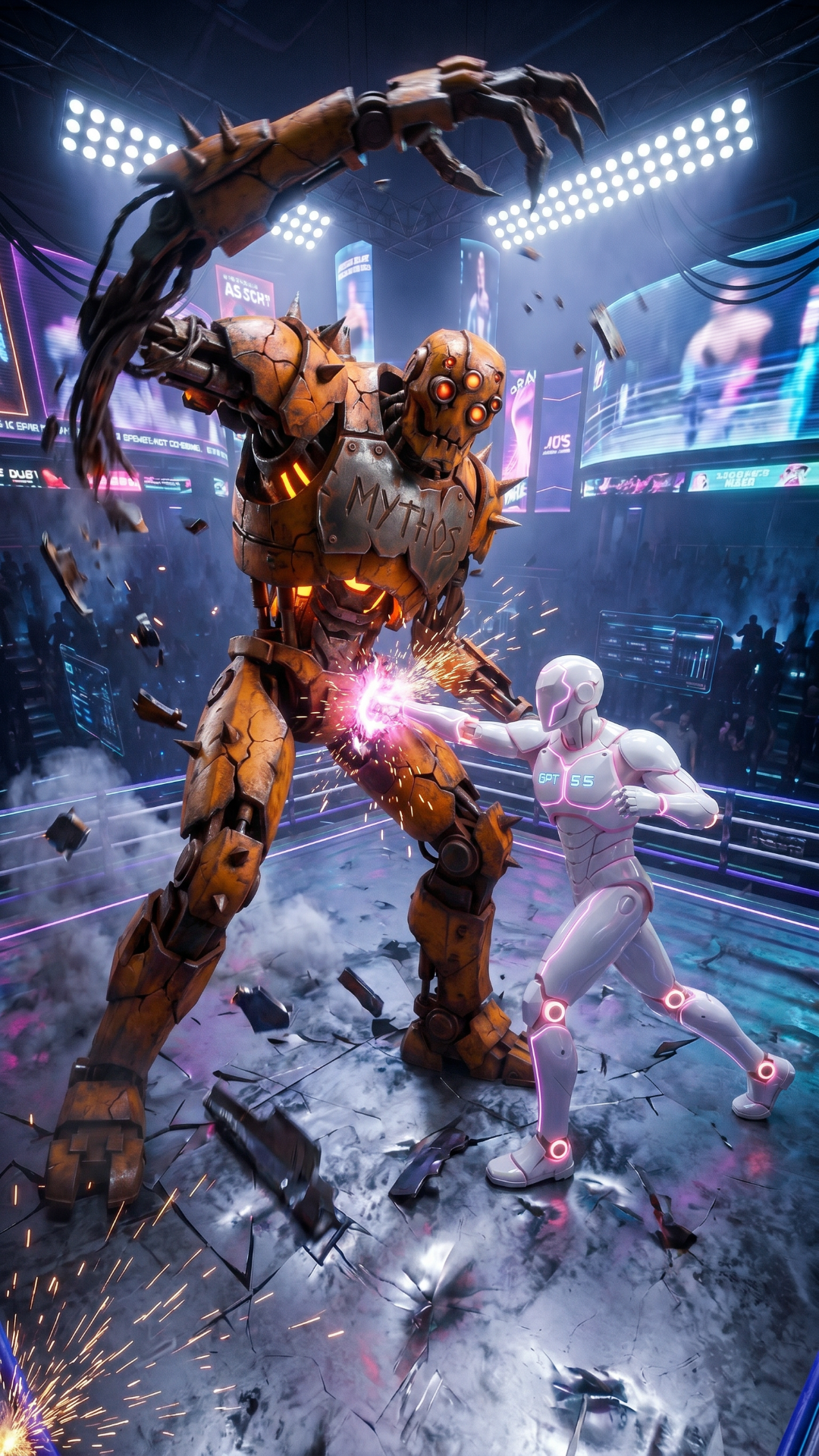 AI Models Fighting as Robots