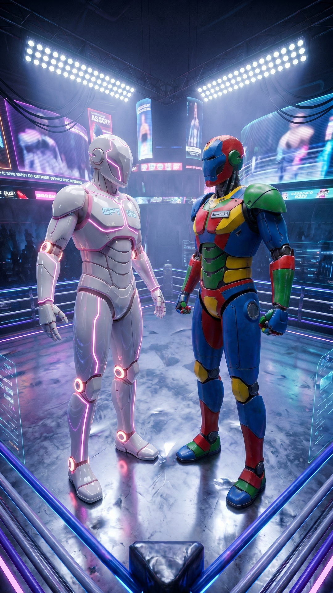 AI Models Fighting as Robots