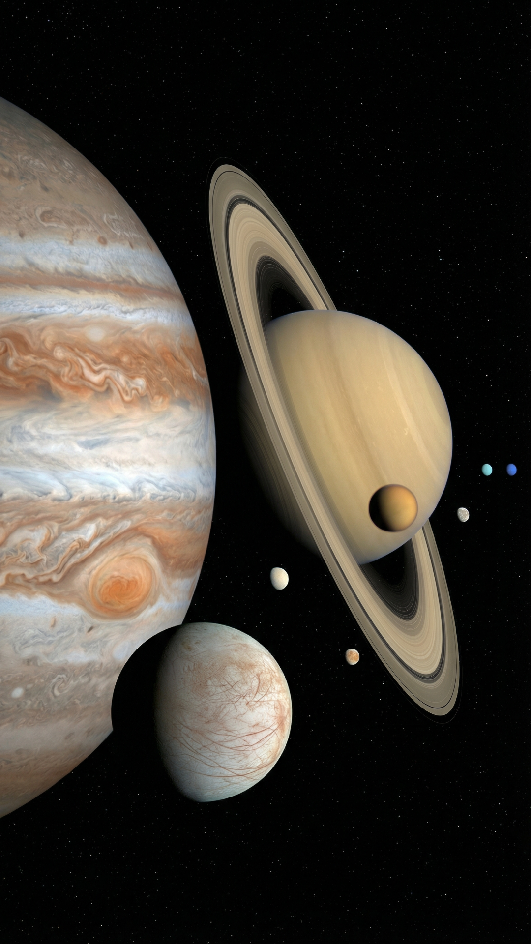 Show me the solar system from space , i want to see the full solar system going from the sun ,do this for all of planets or stars in the solar system that is relevant start from the sun to the edge of earths solar system create this interactive visual model , when showing any space entity/or planet make sure the next Planet or star is visible in the scene ,This is a Journey so we keep progression