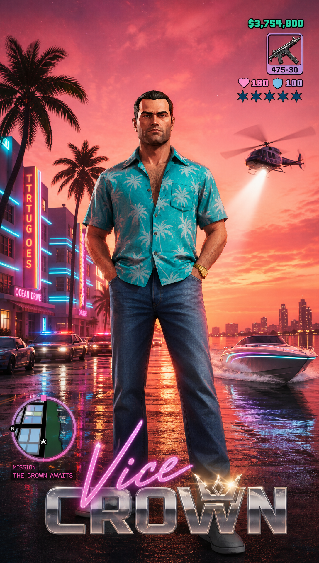 Update: 'do this agin make sure to add the Gta Ui and Tell The actual story in relation to mssions from the game in aseqeunce and depict that shot with game style ui Recap Gta Vice city ', Original prompt:'REcap Gta Vice City '