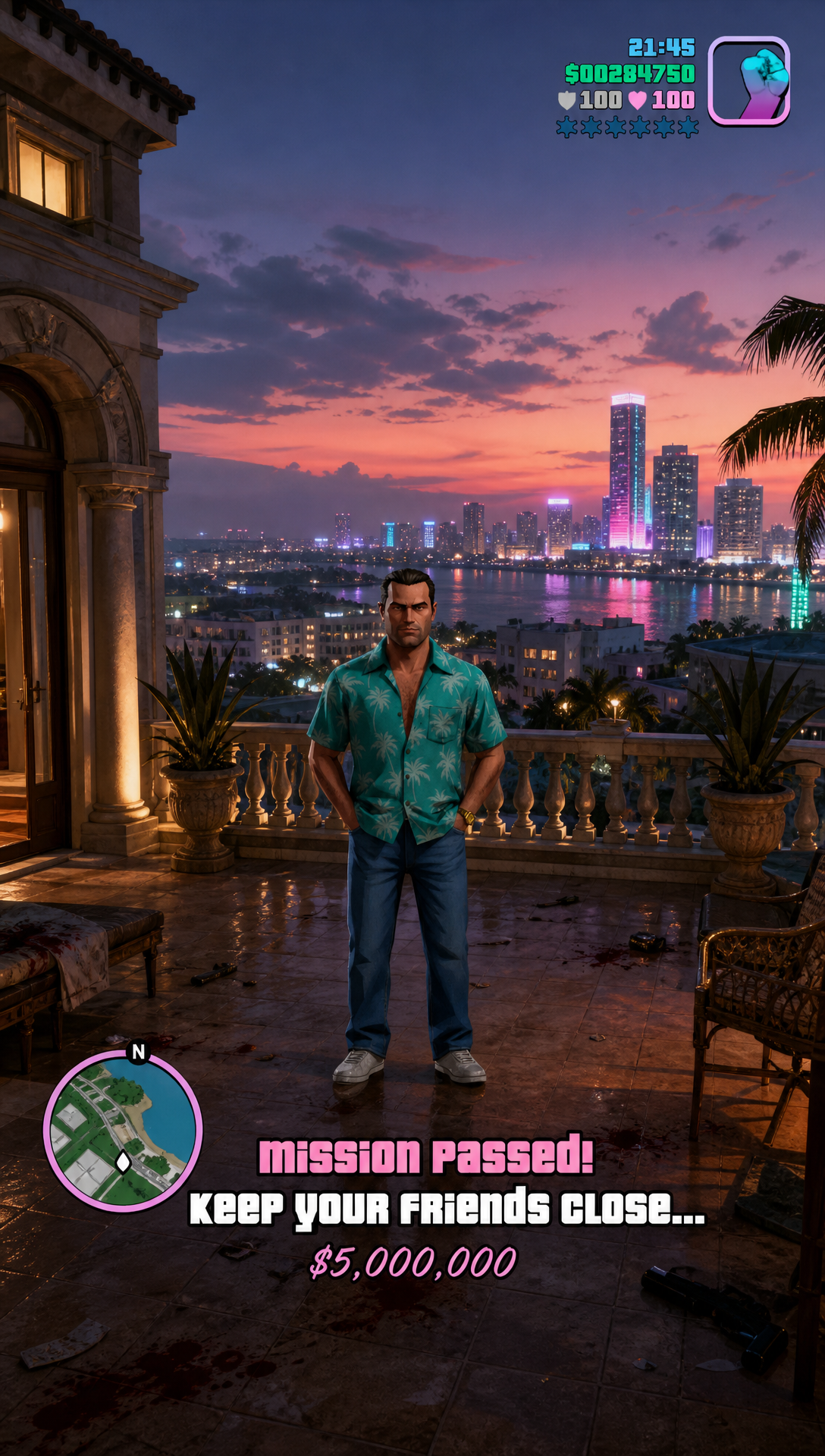 Update: 'do this agin make sure to add the Gta Ui and Tell The actual story in relation to mssions from the game in aseqeunce and depict that shot with game style ui Recap Gta Vice city ', Original prompt:'REcap Gta Vice City '