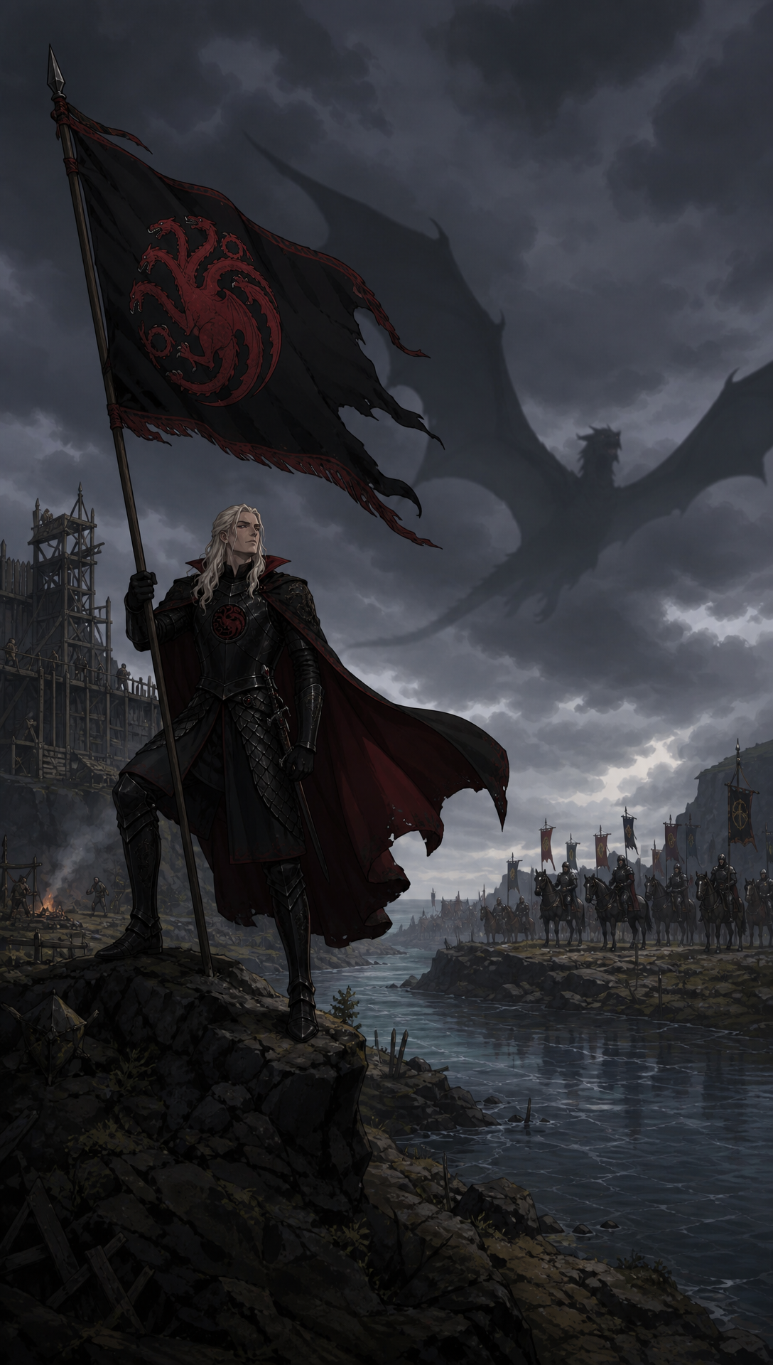 Update: 'show aegon before he started the war , then show the war what he cononquered in order and shwo the fianl boss fight scenes , then show him ruling and show his fsmily give hime personality a flambotant charcter adn show his sisters at relavnt part in cannon like i said check online
', Original prompt:'check online for actual story MAKE THIS A CINEMATIC STORY BEING NARRATED BY AEGON HIMSELF reflecting step by step and explaining his actions this is a draft -> The story world is Westeros during the era of Aegon the Conqueror’s unification of the Seven Kingdoms. The continent is fractured into multiple independent kingdoms plagued by centuries of bloodfeuds and warfare, each ruled by a lord entrenched in their own power struggles. Aegon Targaryen, a prince born of dragon blood, arrives with his two sister-wives, Visenya and Rhaenys, each bonded to massive dragons named Balerion, Vhagar, and Meraxes. These dragons are living weapons of immense power, capable of melting stone walls and darkening the skies with their wings.
The tone is epic, legendary, and primal, with themes of fire, war, conquest, unity forged from destruction, and the rise of a new order. The story arc follows Aegon’s campaign: the decisive destruction of Storm’s End and the death of King Argilac symbolizing the shattering of old powers; the pivotal Field of Fire where coalition armies are devastated by dragons; and the ultimate forging of a united realm under Aegon’s rule. The Iron Throne is a forged artifact from the swords of defeated foes, symbolizing brutal conquest but also the beginning of centralized governance. male sure to add the children Aegon Targaryen, had and what they became, who rulled next
The world’s rules emphasize the overwhelming dominance of dragons in warfare—sieges and armies alone cannot stand against them—and the interplay of political calculation where submission ensures survival. Aegon’s rule combines fearsome power with political wisdom, including reconciliation of rival houses and establishment of a new capital, King’s Landing. check online for actual story amd end with the next Ruler on the thrown '