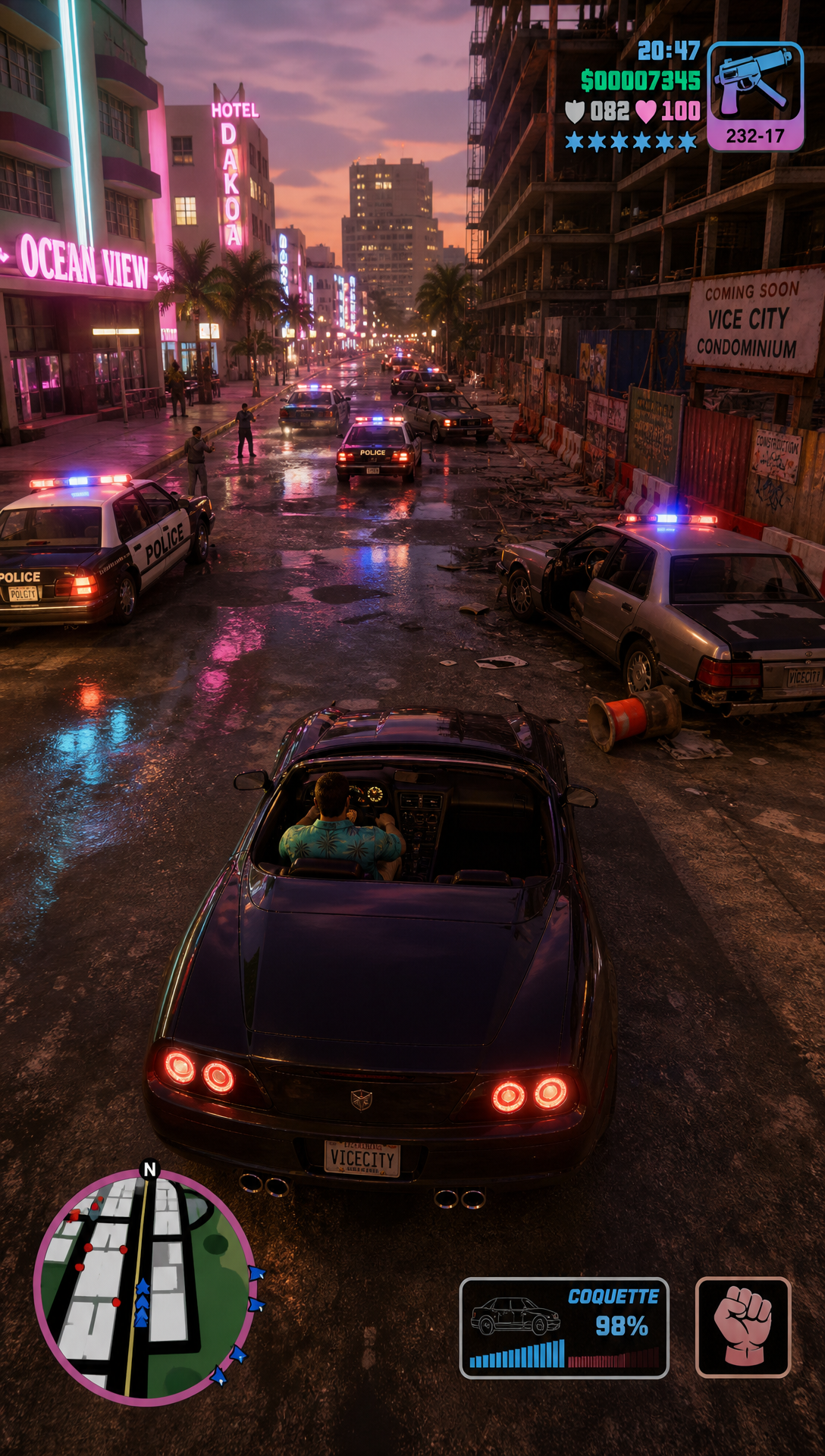 Update: 'do this agin make sure to add the Gta Ui and Tell The actual story in relation to mssions from the game in aseqeunce and depict that shot with game style ui Recap Gta Vice city ', Original prompt:'REcap Gta Vice City '