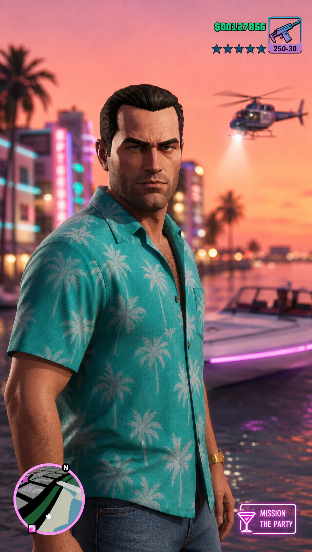 Update: 'do this agin make sure to add the Gta Ui and Tell The actual story in relation to mssions from the game in aseqeunce and depict that shot with game style ui Recap Gta Vice city ', Original prompt:'REcap Gta Vice City '