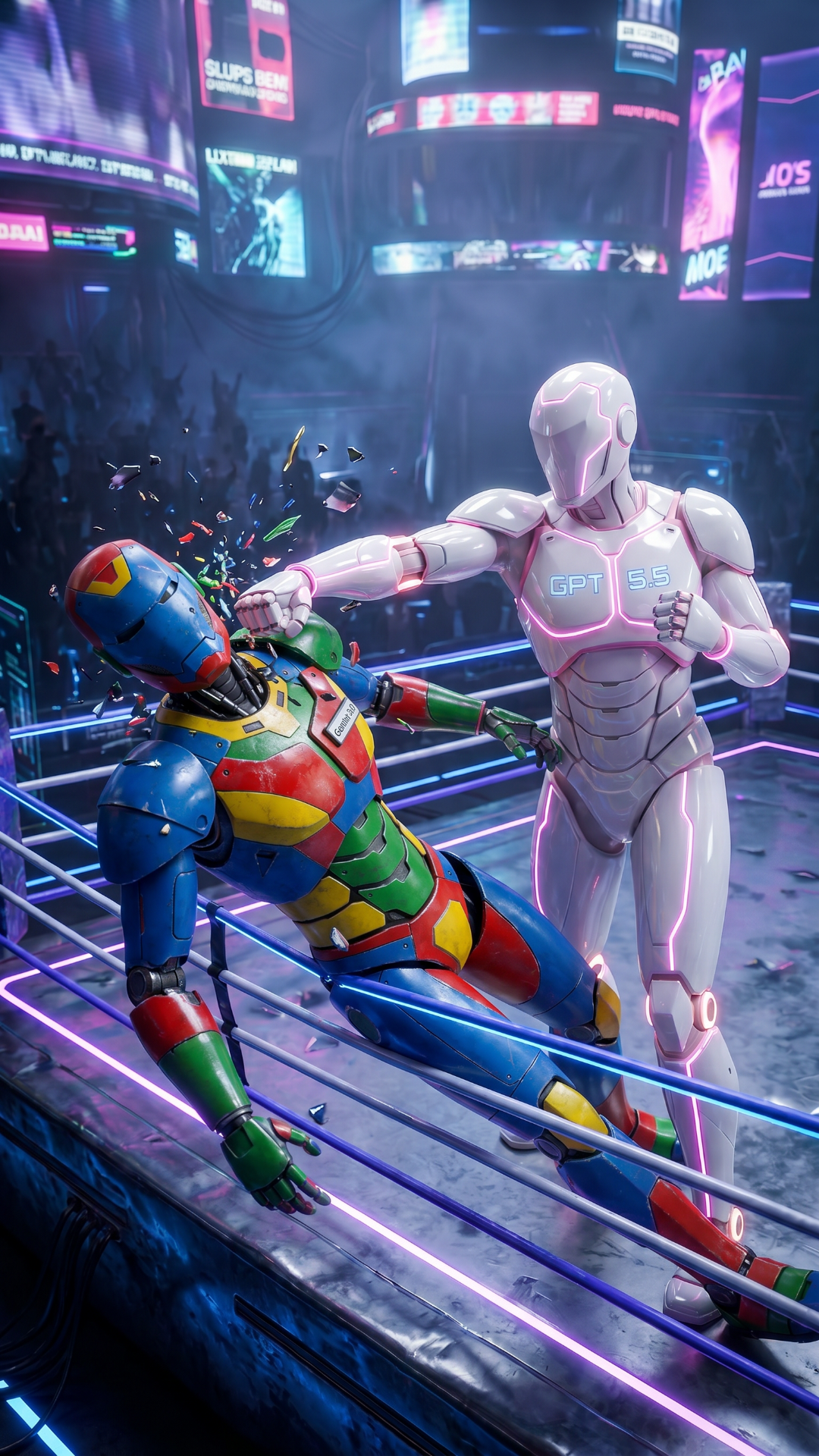 AI Models Fighting as Robots