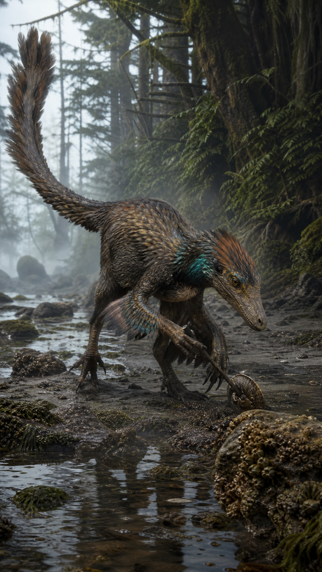 I want to imagiworkd where the dinosaurs did not die but survived explain thier evolution how that would affect other life forms who would be the dorminant species and i want dinosaurds to now beome sentient in this future due to a scientific reson from survival now i want the dinosaurs to have a specific way to achiev technology and i want them to now evovle into less dangerous being as they would need to be to use the engergy develop thier brain , so they would have a new civilised from image if rats made humans , what marvelous creature would a dinosaur have made made the dinosaurs have a civilised human reptile like form. Create this what if scenario