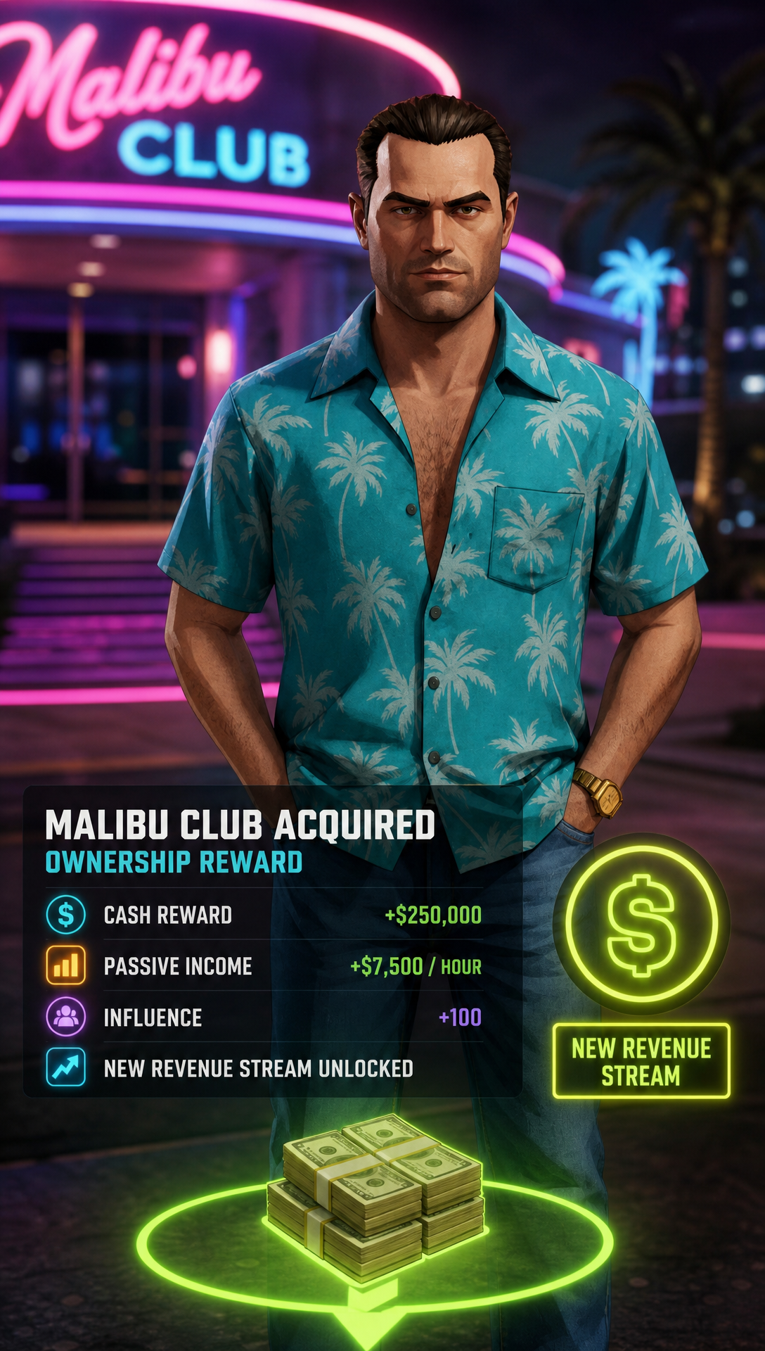 Update: 'do this agin make sure to add the Gta Ui and Tell The actual story in relation to mssions from the game in aseqeunce and depict that shot with game style ui Recap Gta Vice city ', Original prompt:'REcap Gta Vice City '
