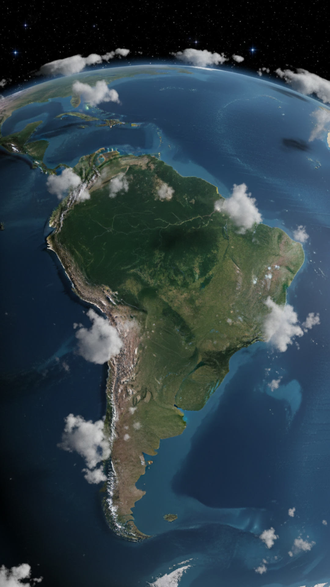 I want to know the most aggressive or the top predator or the most aggressive animal on each continent. There's seven continents, right? But I want the visual to be the Earth from space showing the continent itself. So make sure the continent we're talking about at the specific time is within frame and give me information about the animal. But don't make the visual about the animal. The visual should just be the continent being seen on Earth from space. Create a plan for the look of Earth in space so everything is maintained in all things. Tell me about these animals, what they eat, why they are so dominant, and information about the environments they love staying. But make sure the visual is the continent seen from space where these animals live.