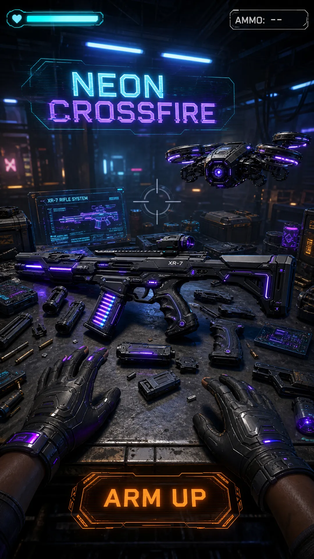 Node 1: The Armory
Description: A first person view looking down at a gritty, cybernetic workbench.
Connections: Branches to Node 2 and Node 3.
Node 2: The Ambush
Description: The player kicked in the door with the rifle, but they are pinned down by crossfire in an alleyway.
Connections: Branches to Node 4 and Node 5.
Node 3: The Overwatch
Description: The player sent the drone up. It is looking down at the enemy base through a green thermal camera lens.
Connections: Branches to Node 6 and Node 7.
Node 4: Explosion Ending
Description: The barrel detonates, clearing the alley.
Connections: Terminal node (Ends game).
Node 5: Escape Ending
Description: The player shoots down the ladder and climbs to safety.
Connections: Terminal node (Ends game).
Node 6: Blackout Ending
Description: The drone fries the dish, plunging the base into darkness.
Connections: Terminal node (Ends game).
Node 7: Vent Infiltration Ending
Description: The fan stops, and the player crawls inside.
Connections: Terminal node (Ends game).